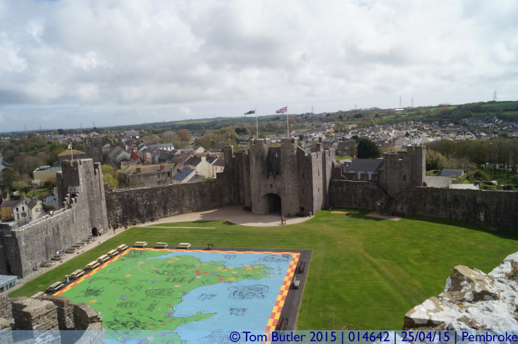 Photo ID: 014642, View from the keep, Pembroke, Wales