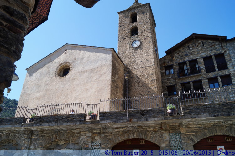 Photo ID: 015106, Looking up at the Church, Ordino, Andorra