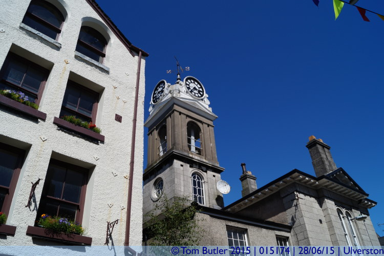 Photo ID: 015174, Bank clock tower, Ulverston, England