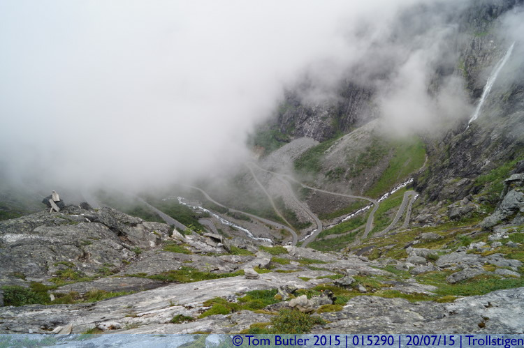Photo ID: 015290, Looking down on the pass, Trollstigen, Norway