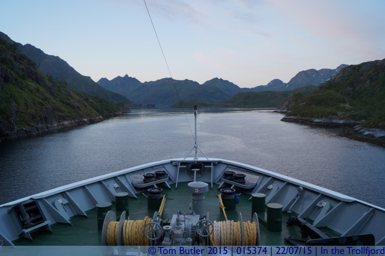 Photo ID: 015374, Leaving the Fjord, In the Trollfjord, Norway