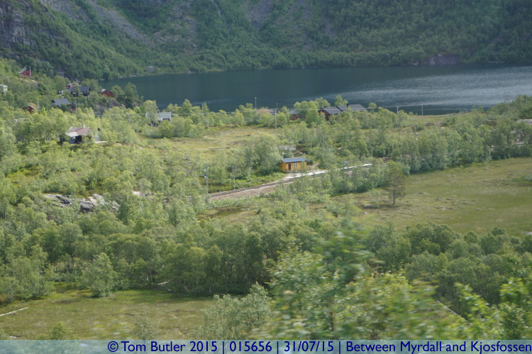 Photo ID: 015656, Looking down on the line, Between Myrdal and Kjosfossen, Norway