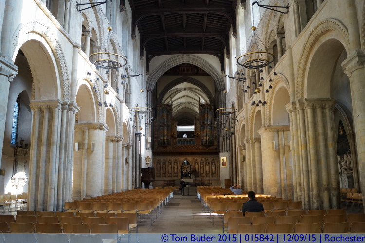 Photo ID: 015842, Looking down the Nave, Rochester, England