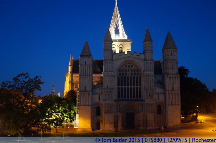 Photo ID: 015880, Cathedral at night, Rochester, England