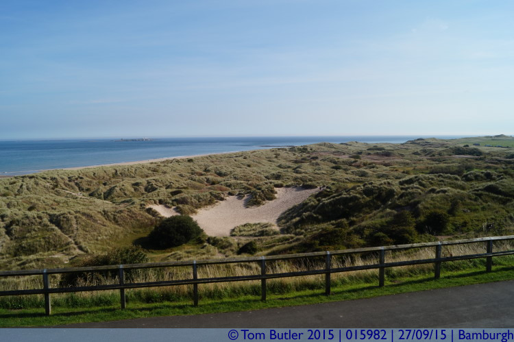 Photo ID: 015982, Looking over the dunes, Bamburgh, England