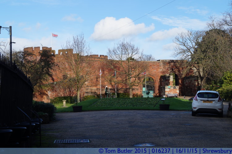 Photo ID: 016237, Castle walls, Shrewsbury, England