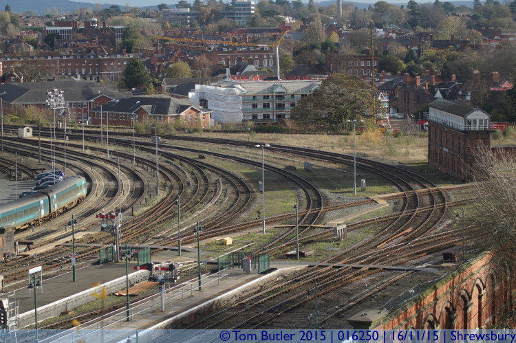 Photo ID: 016250, Shrewsbury Signal Box and railway, Shrewsbury, England