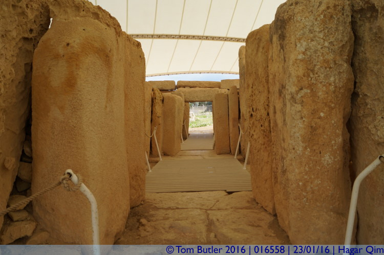 Photo ID: 016558, Through the temples, Hagar Qim, Malta