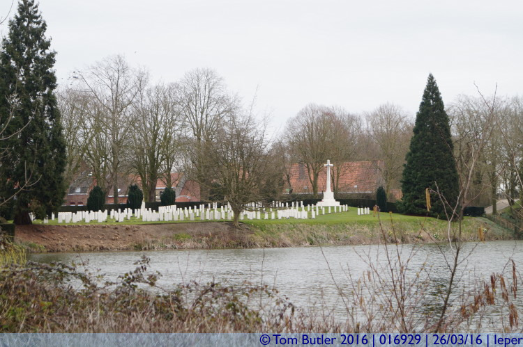 Photo ID: 016929, View across to the Cemetery, Ieper, Belgium