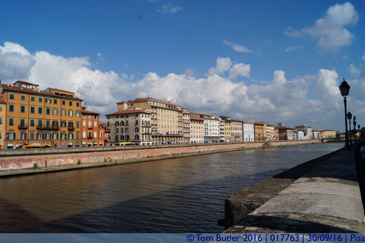 Photo ID: 017763, Looking up the Arno, Pisa, Italy