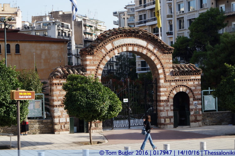 Photo ID: 017947, Entrance to Agia Sophia, Thessaloniki, Greece