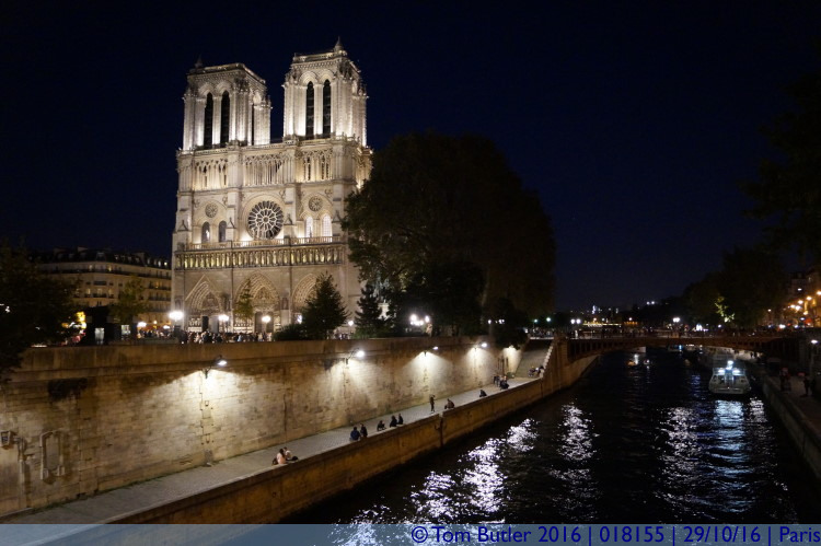 Photo ID: 018155, Cathedral and Seine, Paris, France