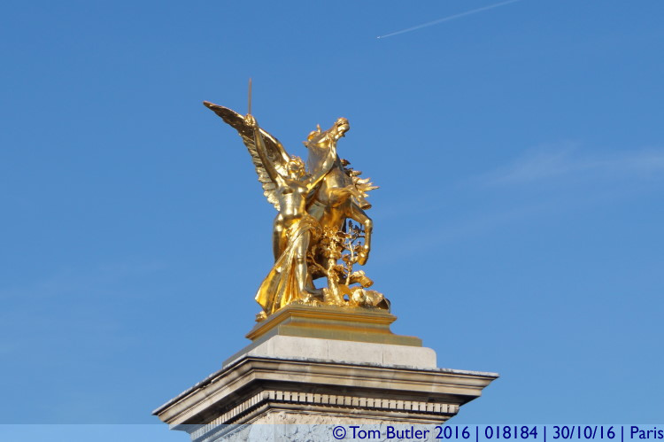 Photo ID: 018184, Statues on the Pont Alexandre III, Paris, France