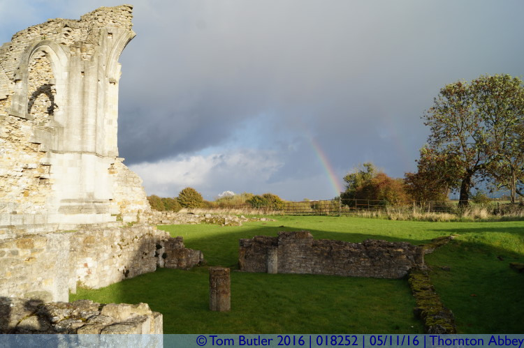 Photo ID: 018252, Ruins and Rainbow, Thornton Abbey, England