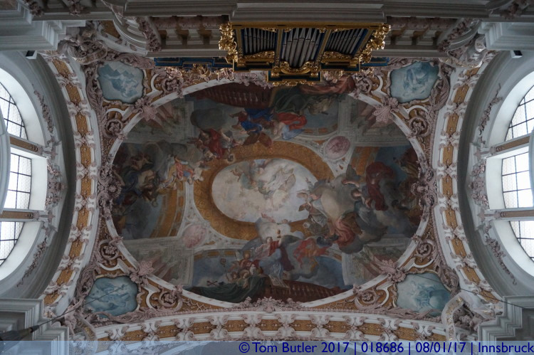 Photo ID: 018686, Cathedral ceiling, Innsbruck, Austria