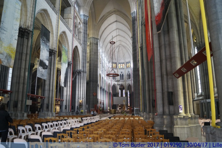 Photo ID: 019290, Looking down the nave, Lille, France