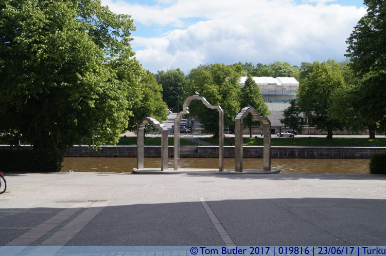Photo ID: 019816, Sculpture by the river, Turku, Finland