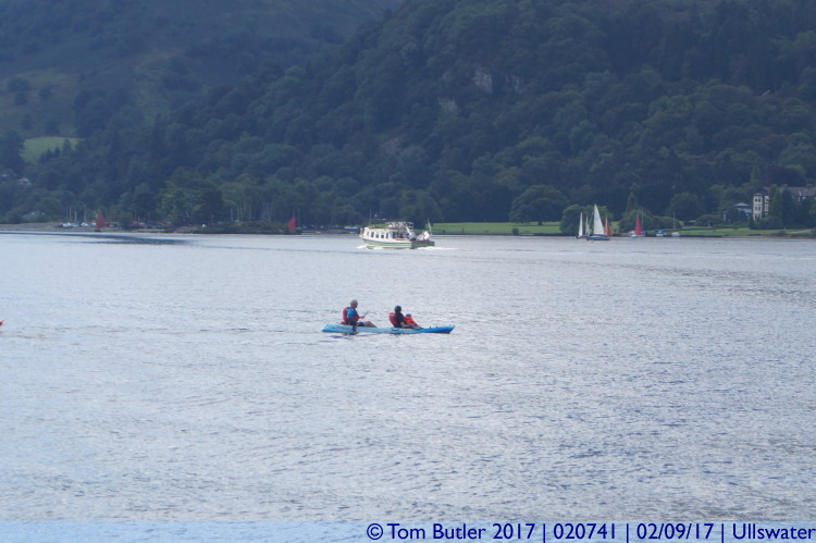Photo ID: 020741, Kayaker and Steamer, Ullswater, England