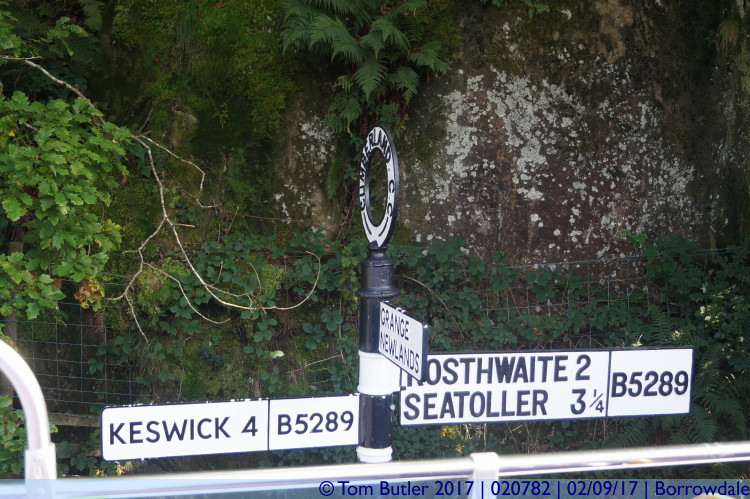 Photo ID: 020782, Historic road signs, Borrowdale, England