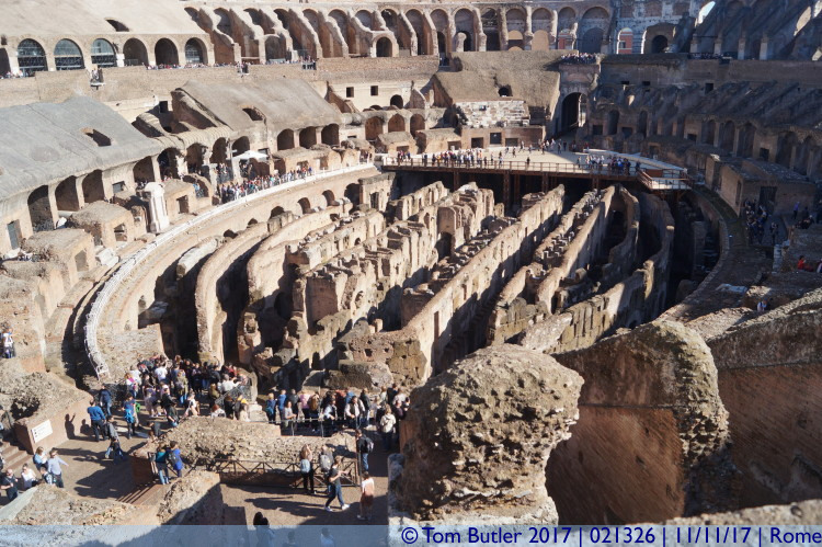 Photo ID: 021326, Looking down on the arena floor, Rome, Italy