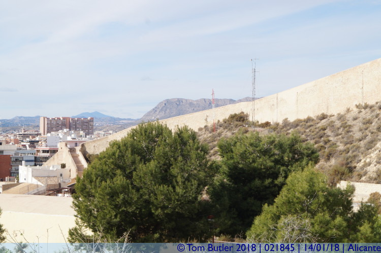 Photo ID: 021845, Castle walls, Alicante, Spain