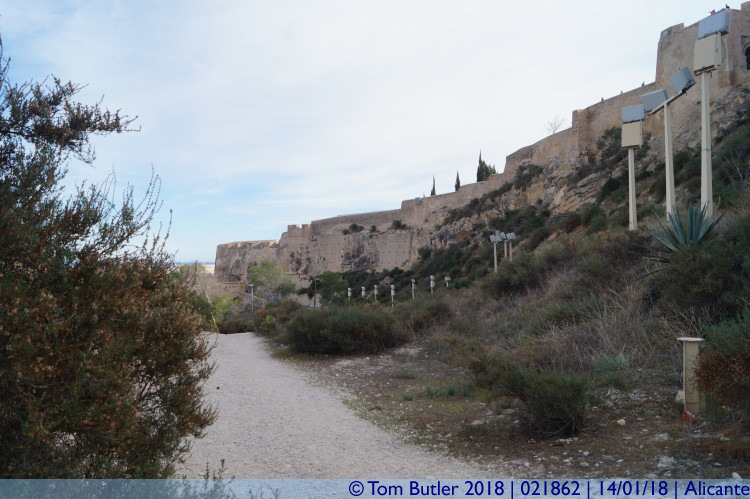 Photo ID: 021862, Castle walls, Alicante, Spain