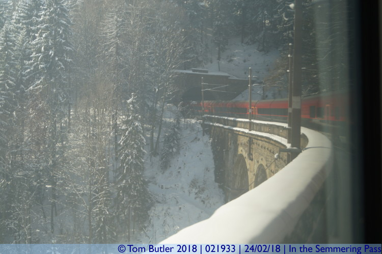 Photo ID: 021933, Bridge, tunnel, train, In the Semmering Pass, Austria