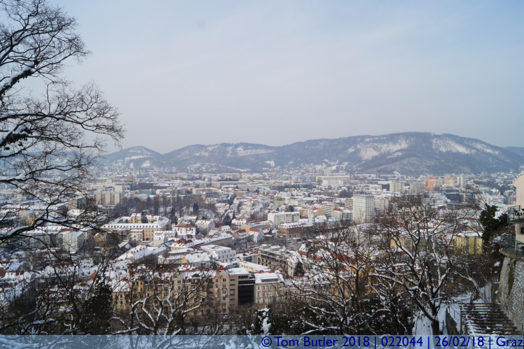 Photo ID: 022044, View towards the mountains, Graz, Austria