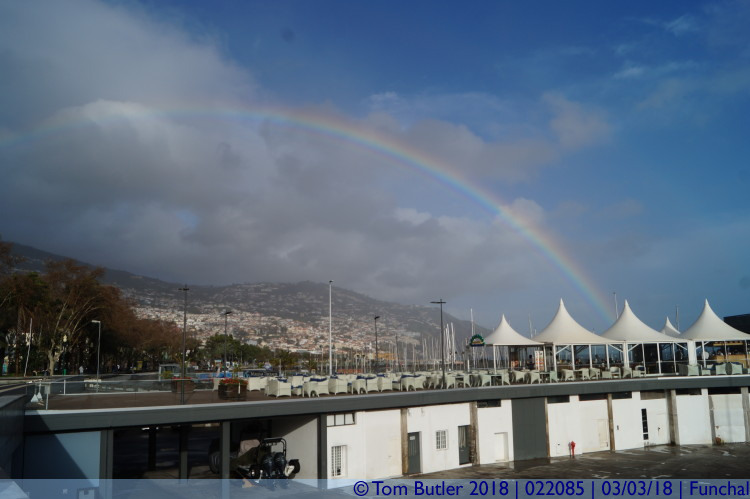 Photo ID: 022085, Rainbow over the harbour, Funchal, Portugal