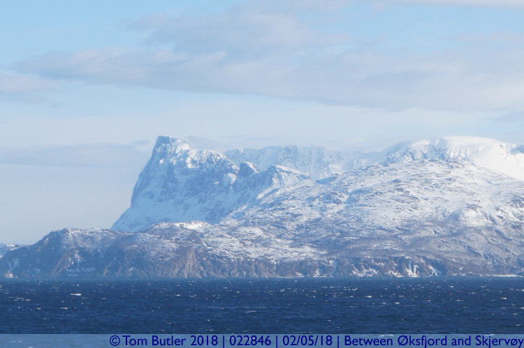 Photo ID: 022846, Jagged peaks and choppy seas, Between ksfjord and Skjervy, Norway