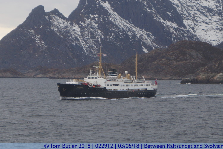 Photo ID: 022912, Passing the MS Nordstjernen , Between Raftsundet and Svolvr, Norway