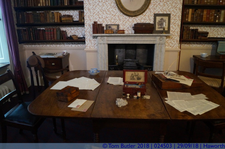 Photo ID: 024503, The Bront sisters writing desk, Haworth, England