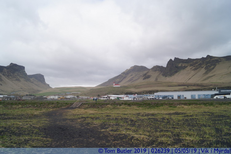 Photo ID: 026239, Centre of Vik from the beach, Vk  Mrdal, Iceland