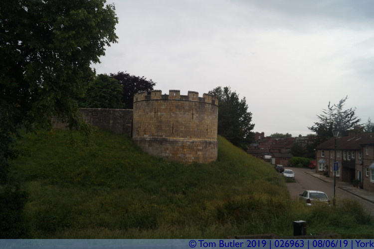 Photo ID: 026963, Part of the city walls, York, England
