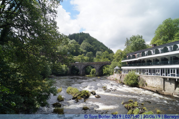 Photo ID: 027540, View from the Chain-link Bridge, Berwyn, Wales