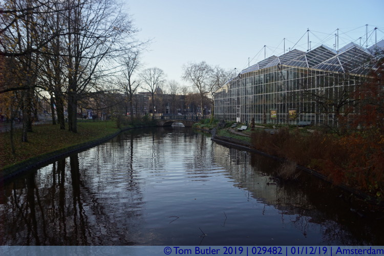 Photo ID: 029482, Canal and greenhouse, Amsterdam, Netherlands