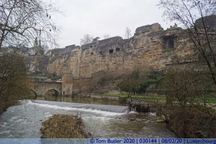 Photo ID: 030144, Weir and Stierchen Bridge, Luxembourg, Luxembourg