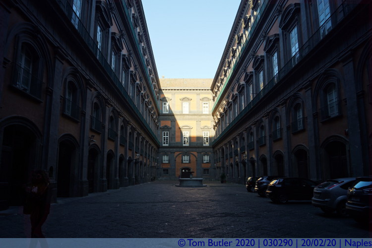 Photo ID: 030290, Palace courtyard, Naples, Italy