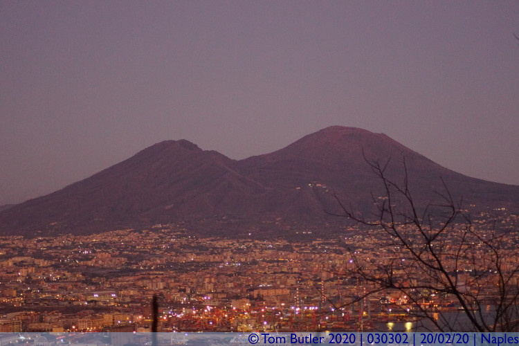 Photo ID: 030302, Vesuvius at dusk, Naples, Italy