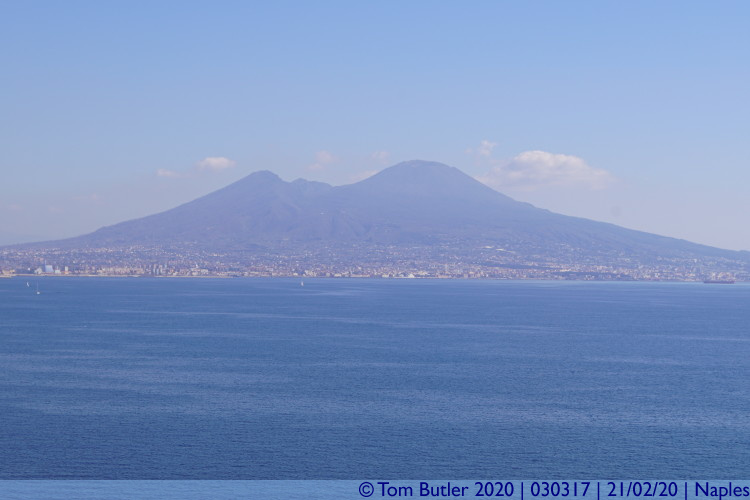 Photo ID: 030317, Vesuvius across the bay, Naples, Italy