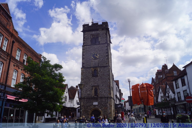 Photo ID: 030793, The clocktower and market place, St Albans, England