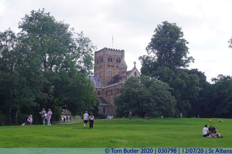Photo ID: 030798, Cathedral from the park, St Albans, England