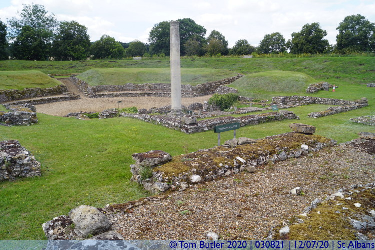 Photo ID: 030821, Roman Theatre of Verulamium, St Albans, England