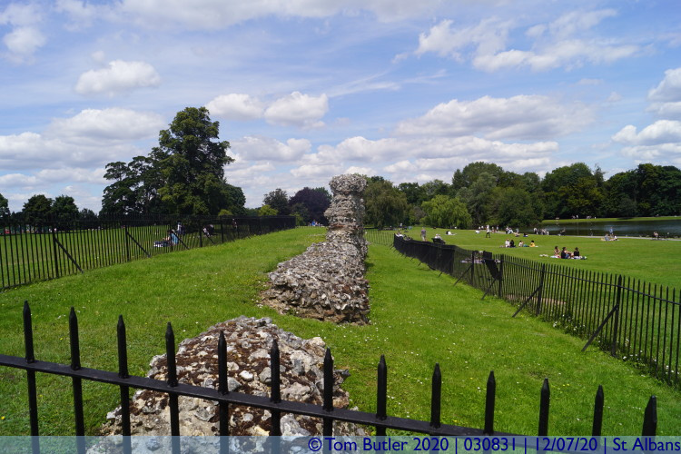 Photo ID: 030831, Looking along the walls, St Albans, England