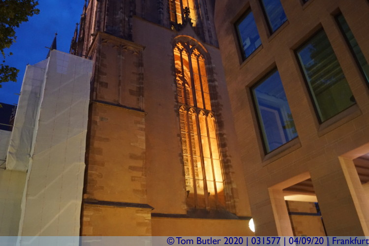 Photo ID: 031577, Lights in the Cathedral tower, Frankfurt am Main, Germany