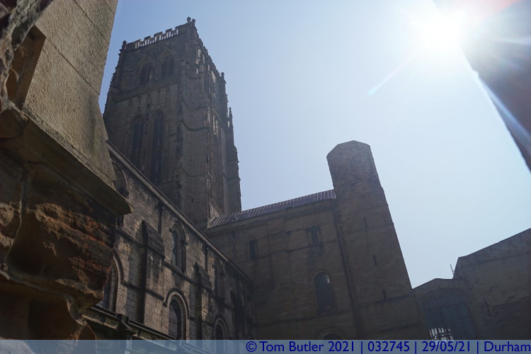 Photo ID: 032745, Central tower form the cloister, Durham, England