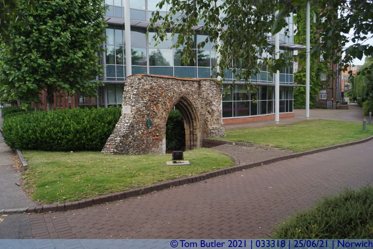 Photo ID: 033318, Remains of Whitefriars, Norwich, England