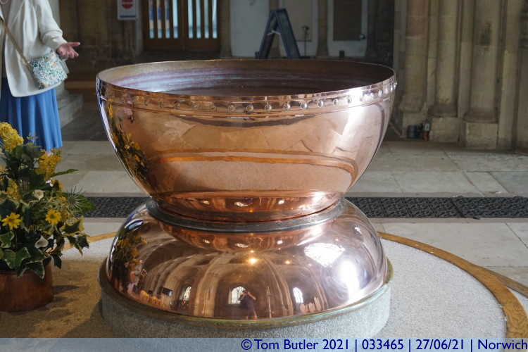 Photo ID: 033465, Baptismal Font, Norwich, England