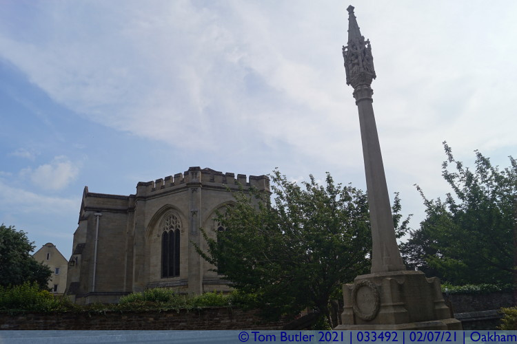 Photo ID: 033492, School chapel and war memorial, Oakham, England