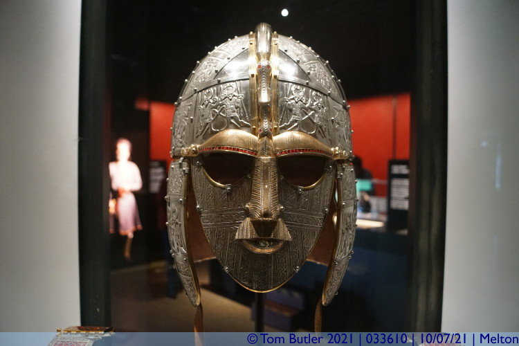 Photo ID: 033610, Replica of the Sutton Hoo Helmet, Melton, England